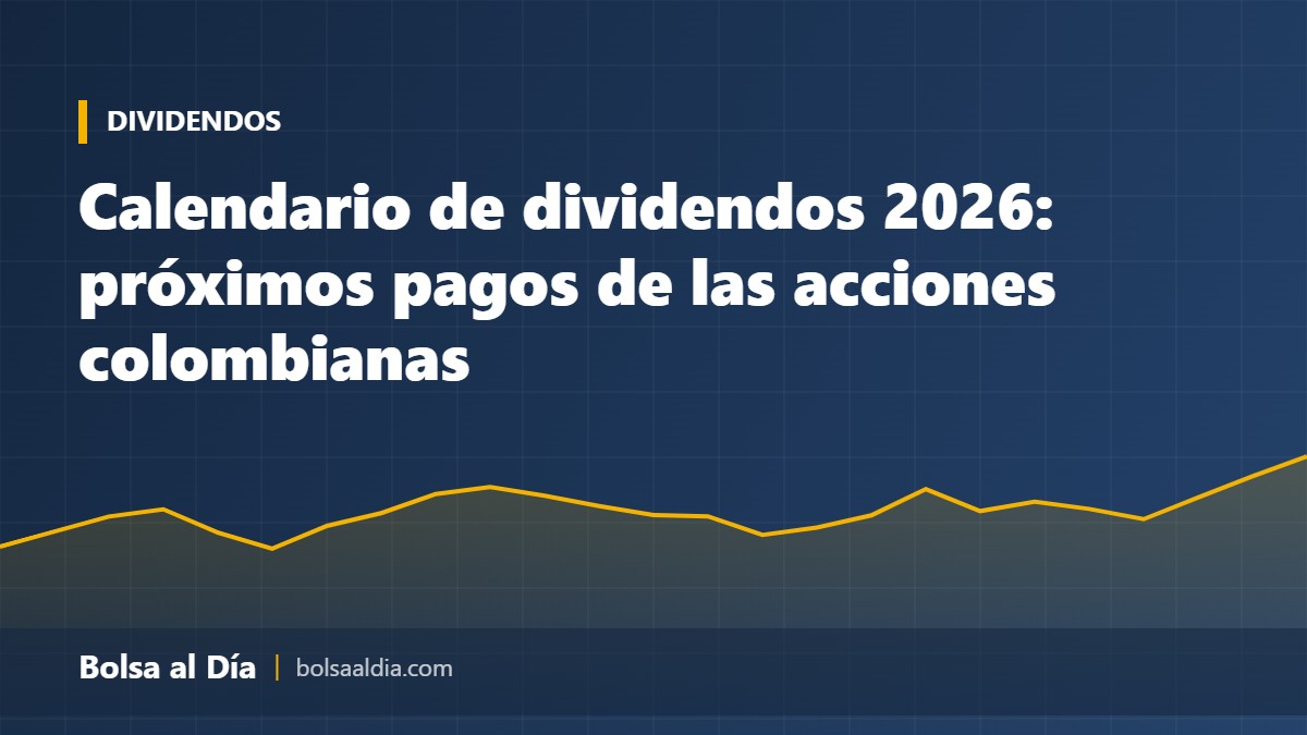 Calendario de dividendos 2026: próximos pagos de las acciones colombianas