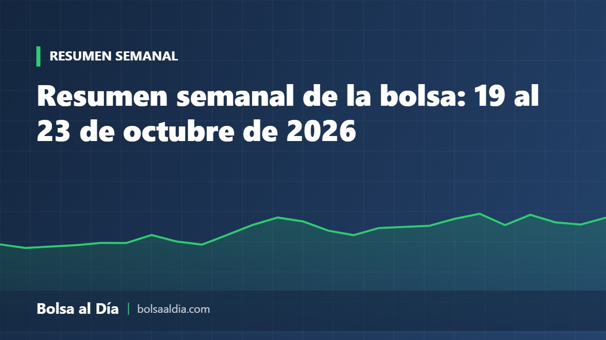 Resumen semanal de la bolsa: 19 al 23 de octubre de 2026